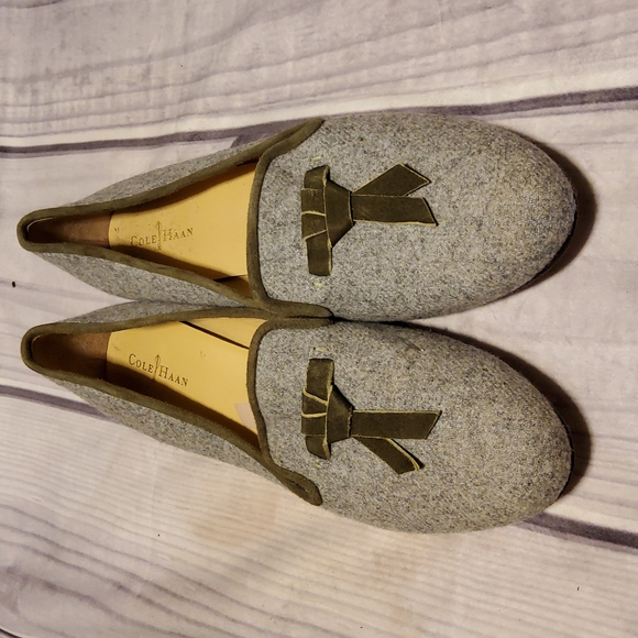 Cole Haan Nike Air colab. Sabrina Wool Tassel Loafers 8B - Picture 2 of 4